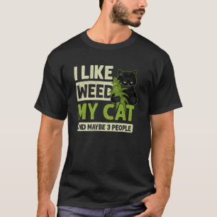 Ik Hou Van Wiet Mijn Kat En Misschien 3 Mensen Gra T-shirt