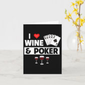 Ik hou van wijn en poker kaarten Royal Flush Casin (Gele Bloem)