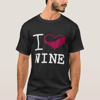 Ik hou van wijn grappige drinker T-shirt alcoholis