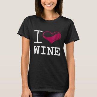Ik hou van wijn grappige drinker T-shirt alcoholis