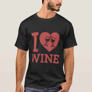 Ik hou van wijn ik ben de wijnproeverij liefhebber t-shirt