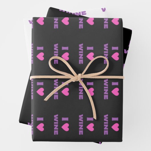 Ik hou van wijn, ik hou van wijn inpakpapier vel (In situ)