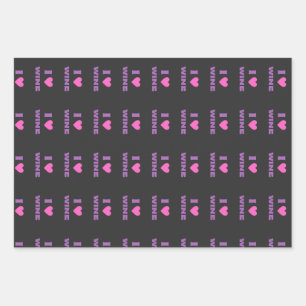 Ik hou van wijn, ik hou van wijn inpakpapier vel