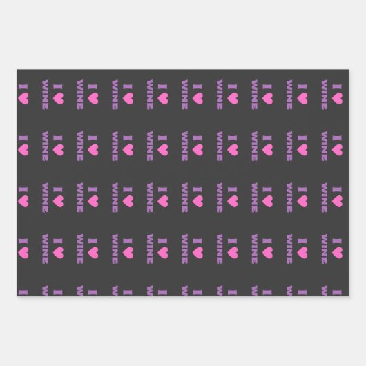 Ik hou van wijn, ik hou van wijn inpakpapier vel (Voorkant)