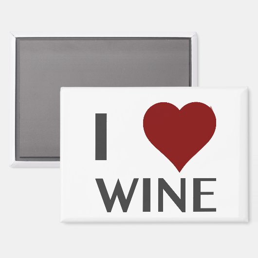 Ik hou van wijn. magneet (Voorkant / Achterkant)