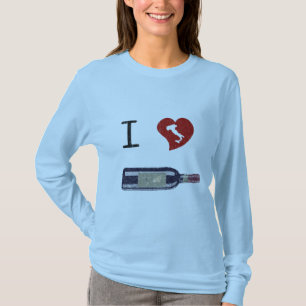 Ik hou van wijn t-shirt