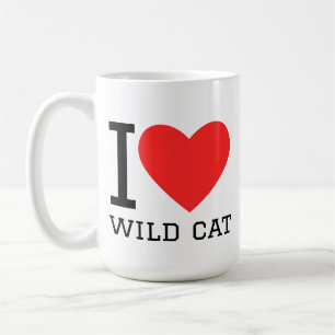 Ik hou van wilde kat koffiemok