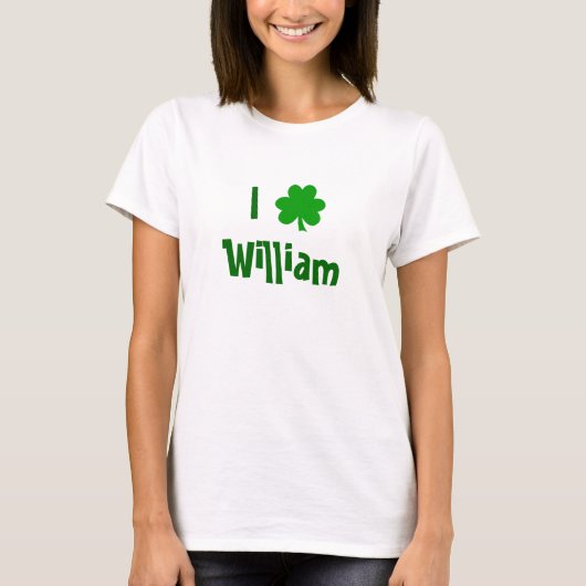 Ik hou van William St. Patrick's Day T-shirt (Voorkant)
