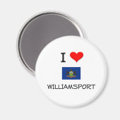 Ik hou van Williamsport Pennsylvania Magneet (Voorkant / Achterkant)