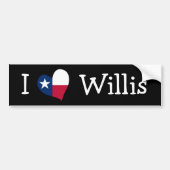 Ik hou van Willis Bumpersticker (Voorkant)