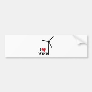 ik hou van windenergie bumpersticker