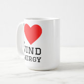 Ik hou van windenergie koffiemok (Voorkant links)