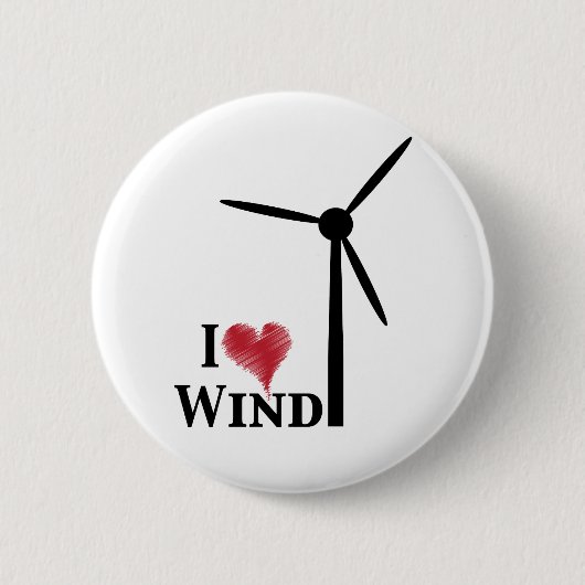 ik hou van windenergie ronde button 5,7 cm (Voorkant)