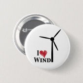 ik hou van windenergie ronde button 5,7 cm (Voorkant /achterkant)
