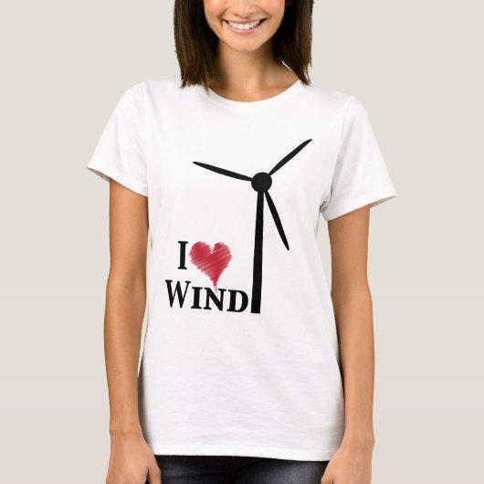 ik hou van windenergie t-shirt (Voorkant)