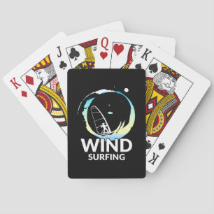 Ik hou van windsurfen pokerkaarten