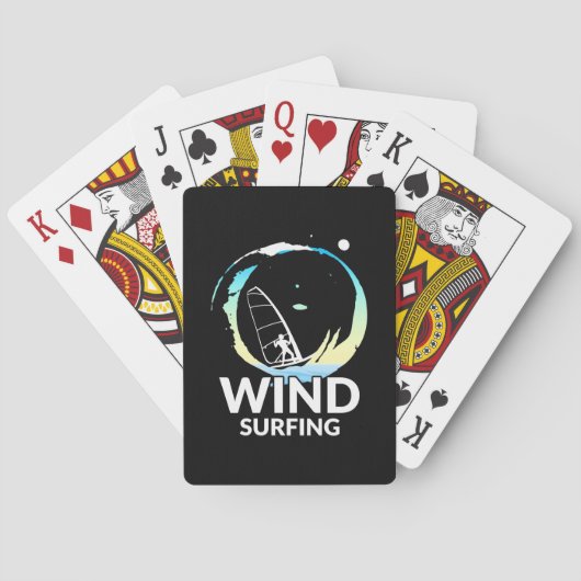 Ik hou van windsurfen pokerkaarten (Achterkant)