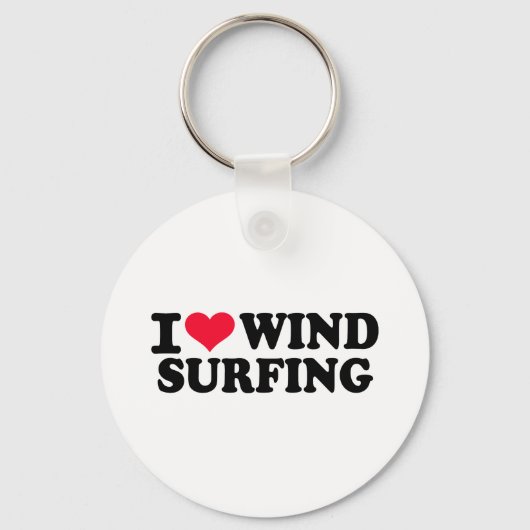 Ik hou van windsurfen sleutelhanger (Voorkant)