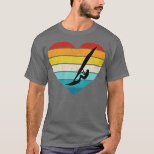 Ik hou van windsurfen watersporten surfplank surfe t-shirt