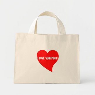 Ik hou van winkelen! Floral Bag Mini Tote Bag