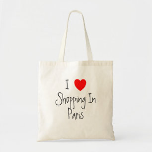 Ik hou van winkelen in Parijs Tote Bag