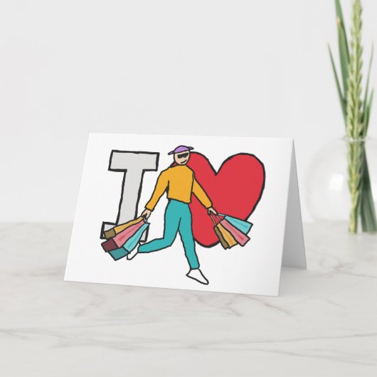 Ik hou van winkelen kaart (Voorkant)