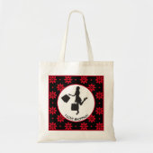 Ik hou van winkelen kleurrijke bloemmotief Canvas  Tote Bag (Voorkant)