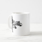 Ik hou van winkelen koffiemok (Voorkant links)