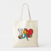 Ik hou van winkelen tote bag (Achterkant)