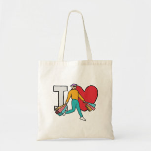 Ik hou van winkelen tote bag