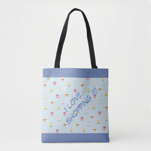 Ik hou van winkelen tote bag (Voorkant)