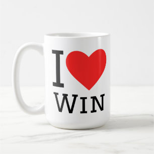 Ik hou van winnen koffiemok