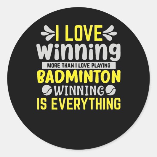 Ik hou van Winning Ronde Sticker (Voorkant)