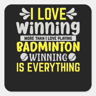 Ik hou van Winning Vierkante Sticker