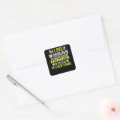 Ik hou van Winning Vierkante Sticker (Envelop)