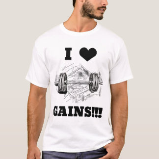 IK HOU VAN WINSTEN!!! Barbell ontwerp, Gym, Fitnes T-shirt