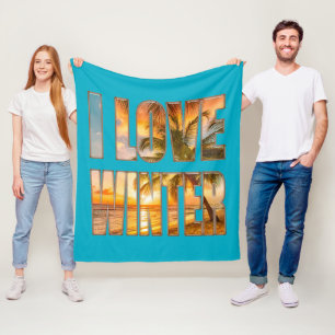 Ik hou van winter fleece deken