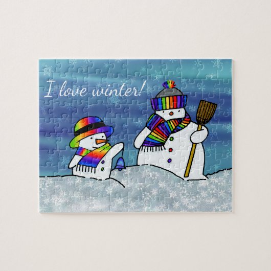 Ik hou van winter! legpuzzel (Horizontaal)