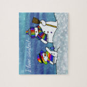 Ik hou van winter! legpuzzel (Verticaal)