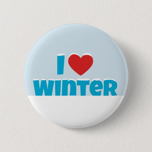 Ik hou van Winter Ronde Button 5,7 Cm (Voorkant)