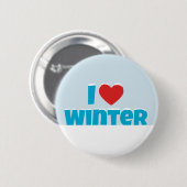 Ik hou van Winter Ronde Button 5,7 Cm (Voorkant /achterkant)