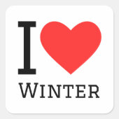 Ik hou van winterse sticker (Voorkant)