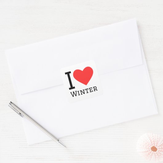 Ik hou van winterse sticker (Envelop)