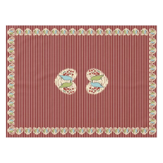 Ik hou van wintervogels en bessen 52 "x 70" tafelkleed (Voorkant (Horizontaal))