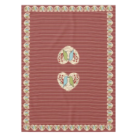 Ik hou van wintervogels en bessen 52 "x 70" tafelkleed (Voorkant)