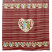 Ik hou van wintervogels en bessen douchegordijn (Voorkant)