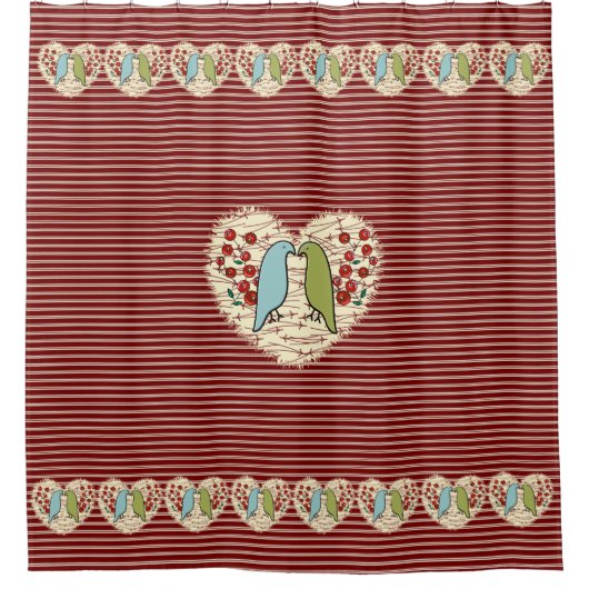 Ik hou van wintervogels en bessen douchegordijn (Voorkant)