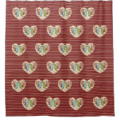 Ik hou van wintervogels en bessen douchegordijn (Voorkant)