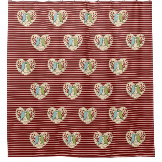 Ik hou van wintervogels en bessen douchegordijn (Voorkant)