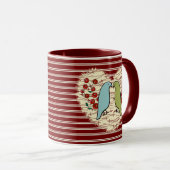 Ik hou van wintervogels en bessen mok (Voorkant rechts)